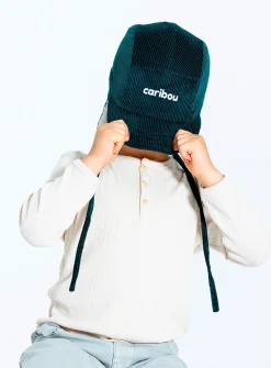 Fleece-lined corduroy trapper cap