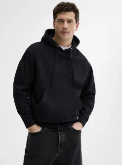 Fleece-lined raglan hoodie