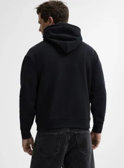Fleece-lined raglan hoodie