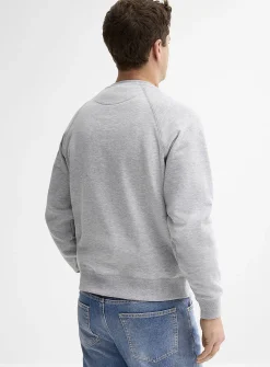 Fleece-underside raglan sweatshirt