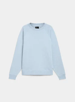 Fleece-underside raglan sweatshirt