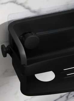 Flex rectangular adhesive shower basket