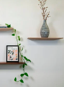 Floating oak shelf