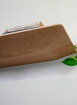 Floating oak shelf