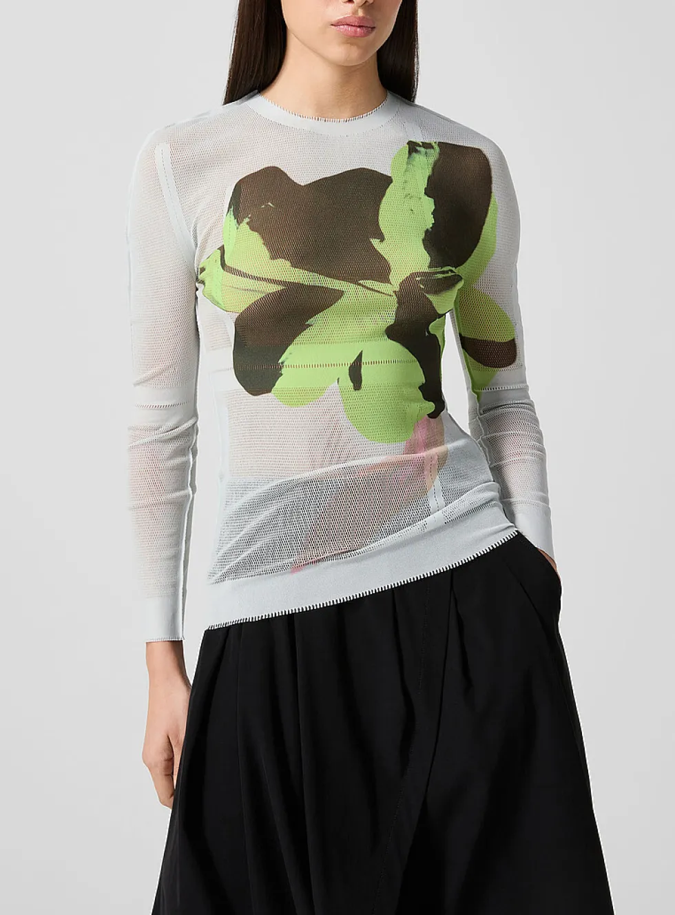 Floral abstraction top