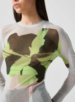 Floral abstraction top