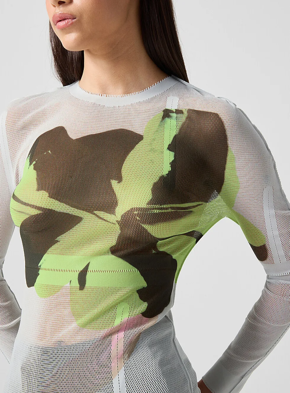 Floral abstraction top