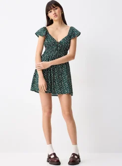 Floral bows short dress