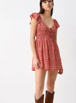 Floral bows short dress
