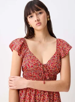 Floral bows short dress