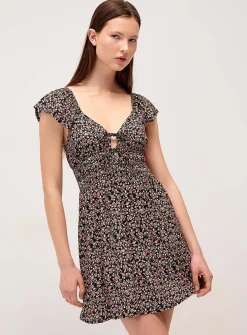 Floral bows short dress