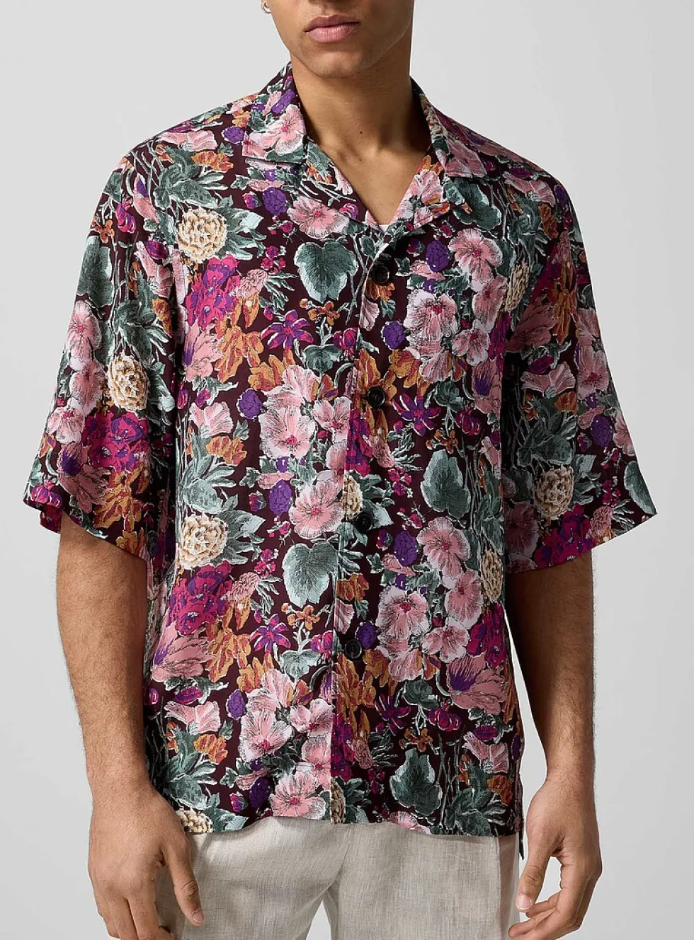Floral camp shirt