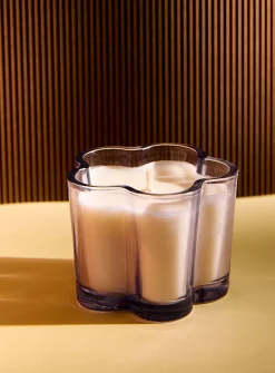 Floral container scented candle