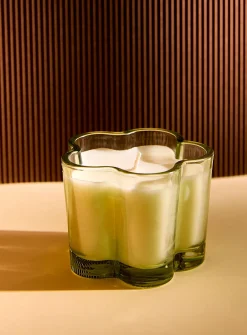 Floral container scented candle