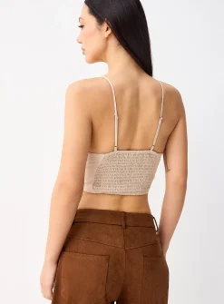 Floral crochet cami