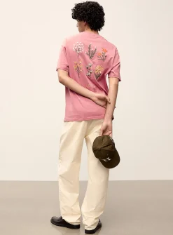 Floral embroidery T-shirt