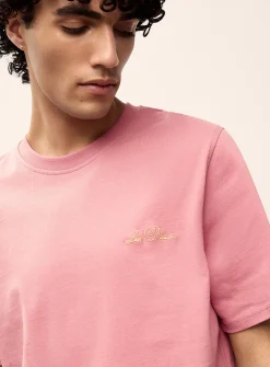 Floral embroidery T-shirt