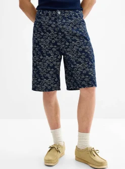 Floral jacquard 11" jort