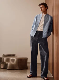 Floral jacquard pant