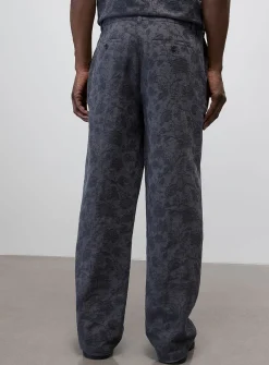 Floral jacquard pant