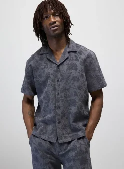 Floral jacquard shirt