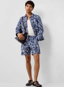 Floral jacquard short