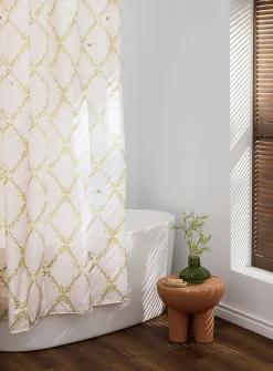 Floral medallions shower curtain