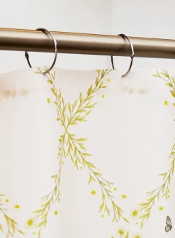 Floral medallions shower curtain