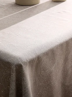 Floral paisley jacquard tablecloth