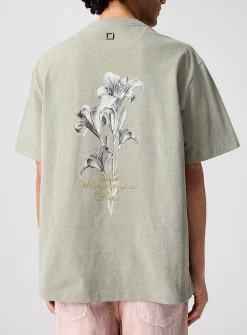 Floral print pocket and back T-shirt