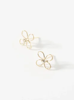 Floral silhouette earrings