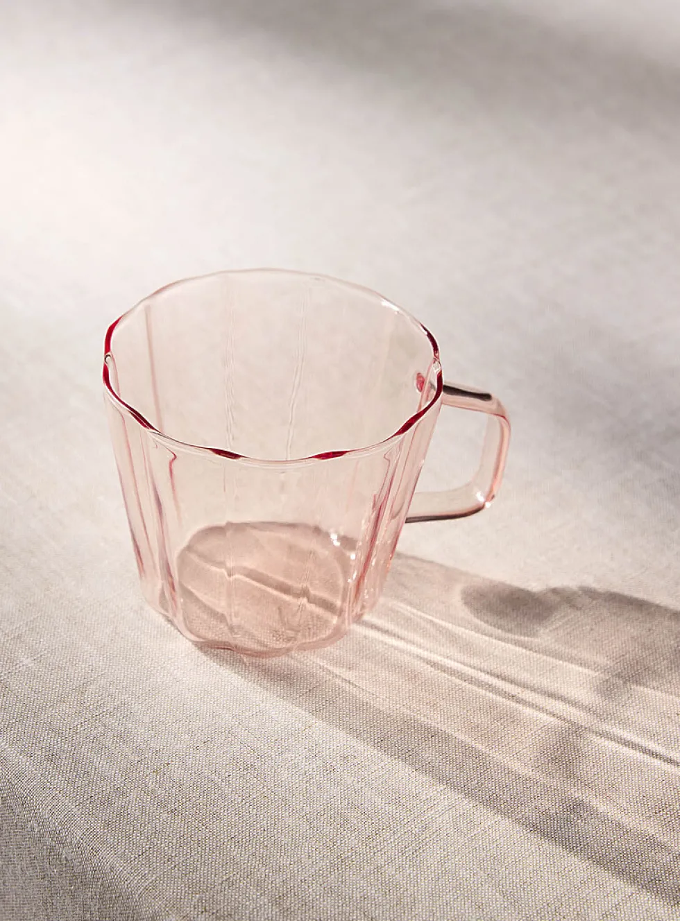 Floral silhouette pink mug