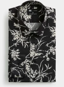 Floral silhouette shirt