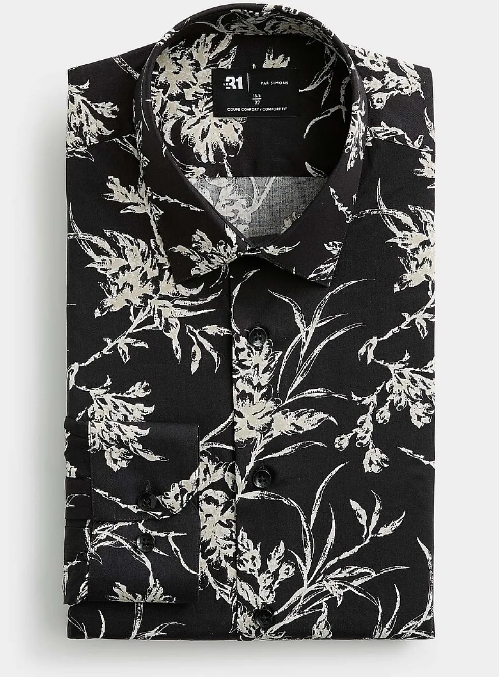 Floral silhouette shirt