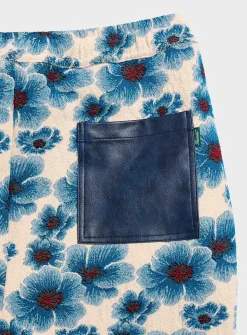 Floral tapestry jacquard short