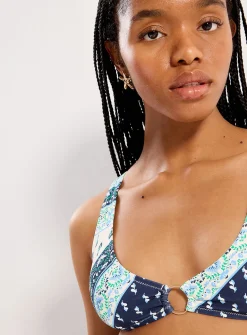 Floral tapestry ring bralette