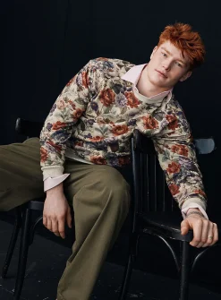 Floral tapestry sweatshirt