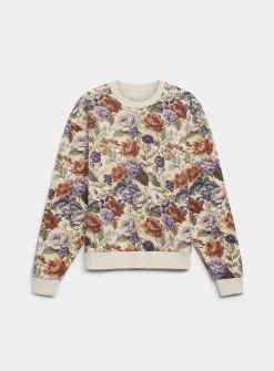 Floral tapestry sweatshirt