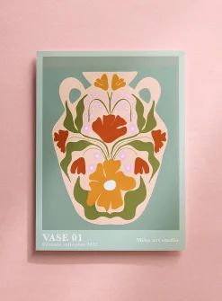 Floral vase poster