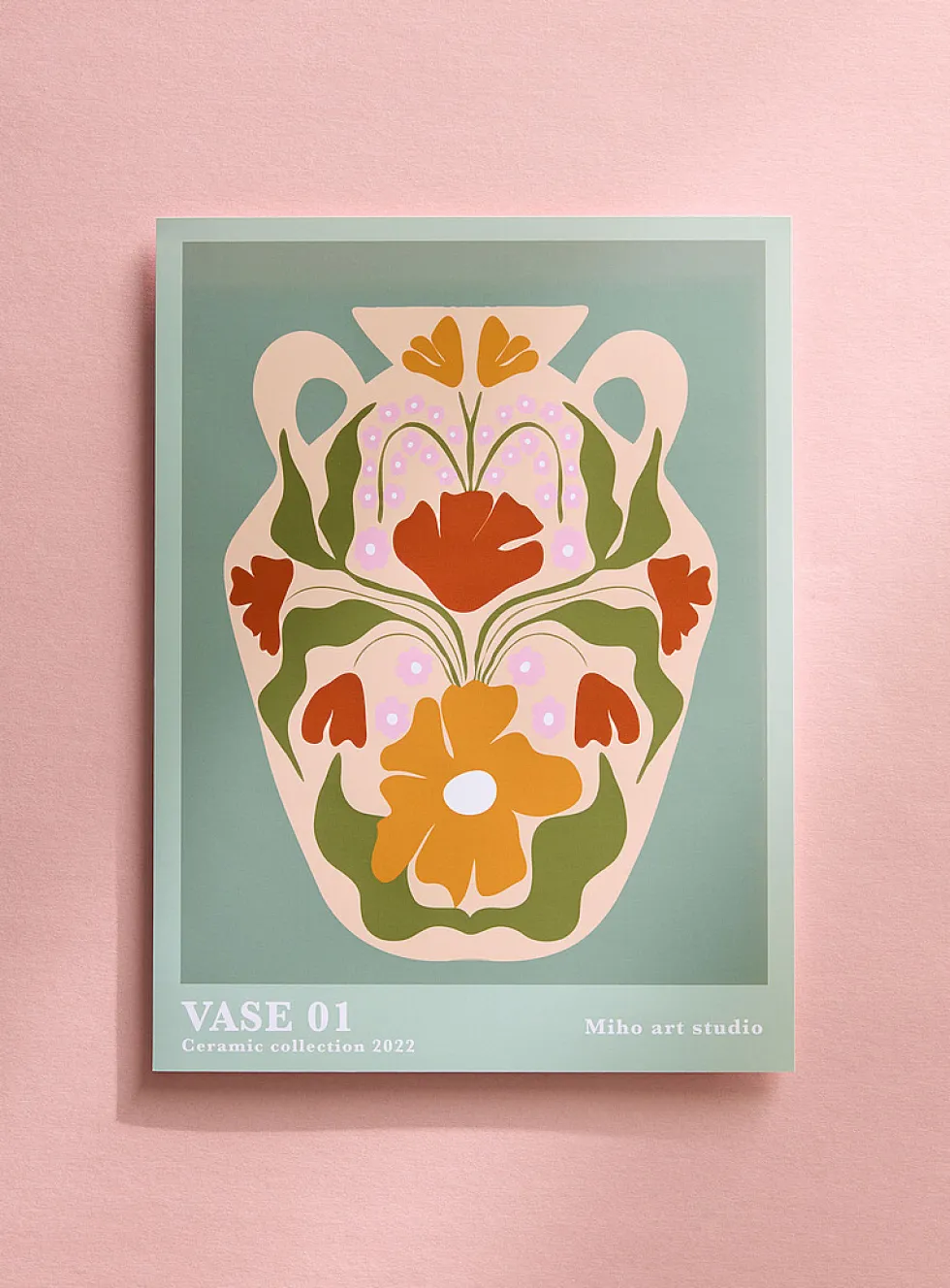 Floral vase poster