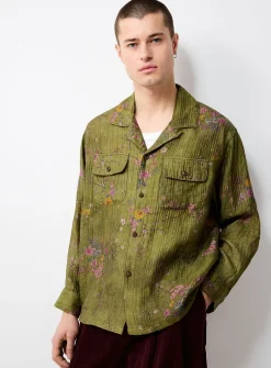 Floral vine fluid shirt