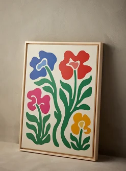 Floral wave art print