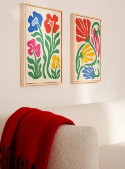 Floral wave art print