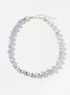 Floral-bead necklace