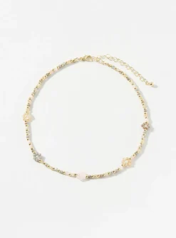 Flower bead necklace