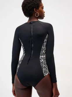 Flower block surf one-piece