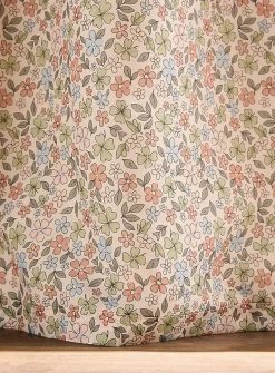 Flowers and clovers sheer curtain