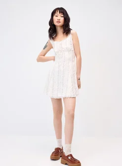 Flowers corset-effect minidress