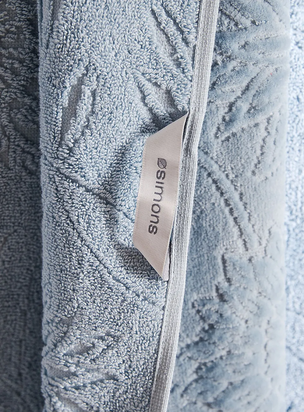 Flowers velvet organic cotton jacquard towels
