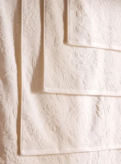 Flowers velvet organic cotton jacquard towels